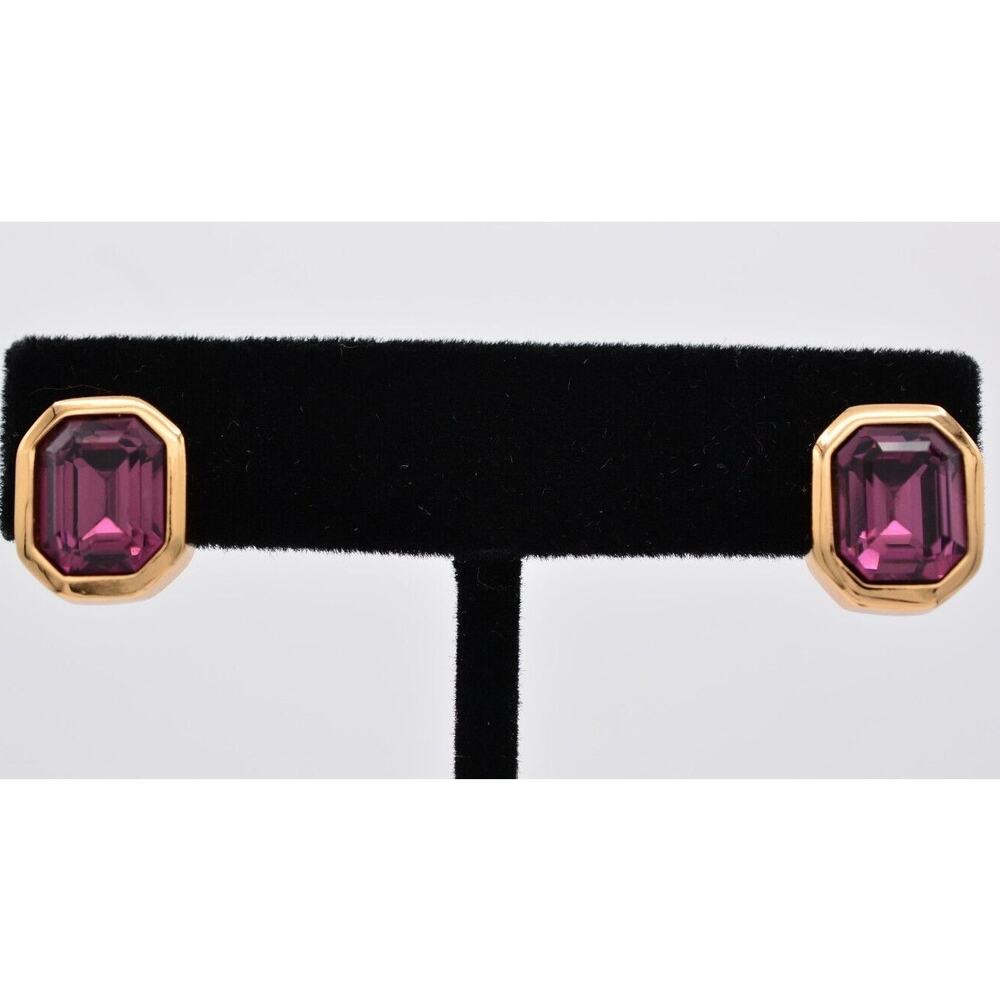Dior Gold and Purple Earrings